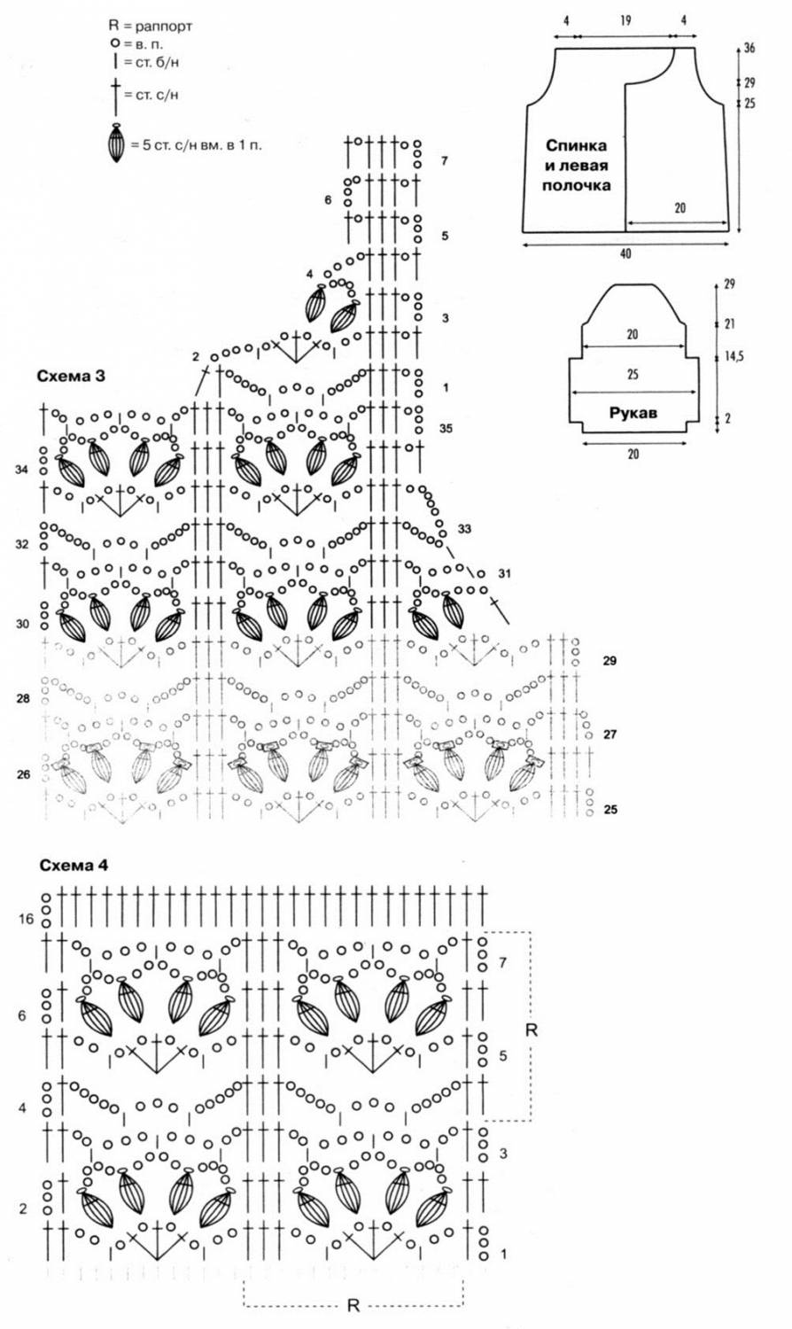 Кофта крючком детская схемы